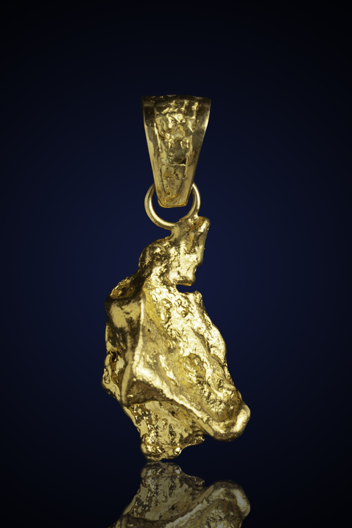 (image for) Dazzling, Faceted Natural Gold Nugget Pendant - Alaska - 12.81 grams